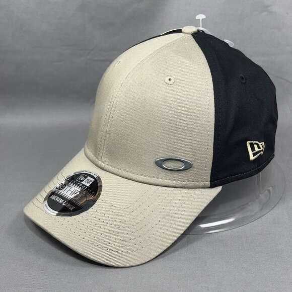 Oakley Tinfoil Stretch Fit M/L Hat Cap Beige New Era 39Thirty Baseball Dad Mens - Picture 1 of 13
